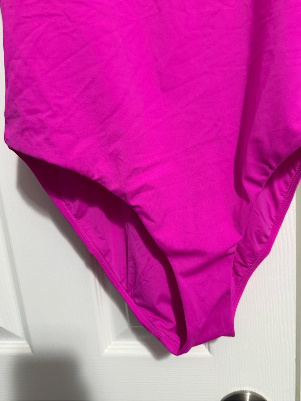 Angie Swim Magenta Lace-Up One-Piece Swimsuit - Picture 8 of 14